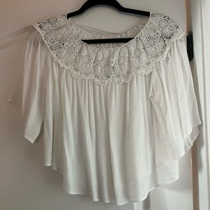 Flowy white top